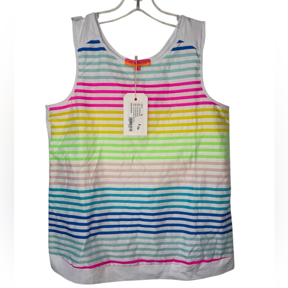 Vilagallo NWT Colorful Striped Tank Top - Small